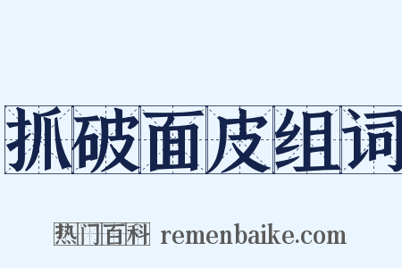 抓破面皮组词是什么意思的图片